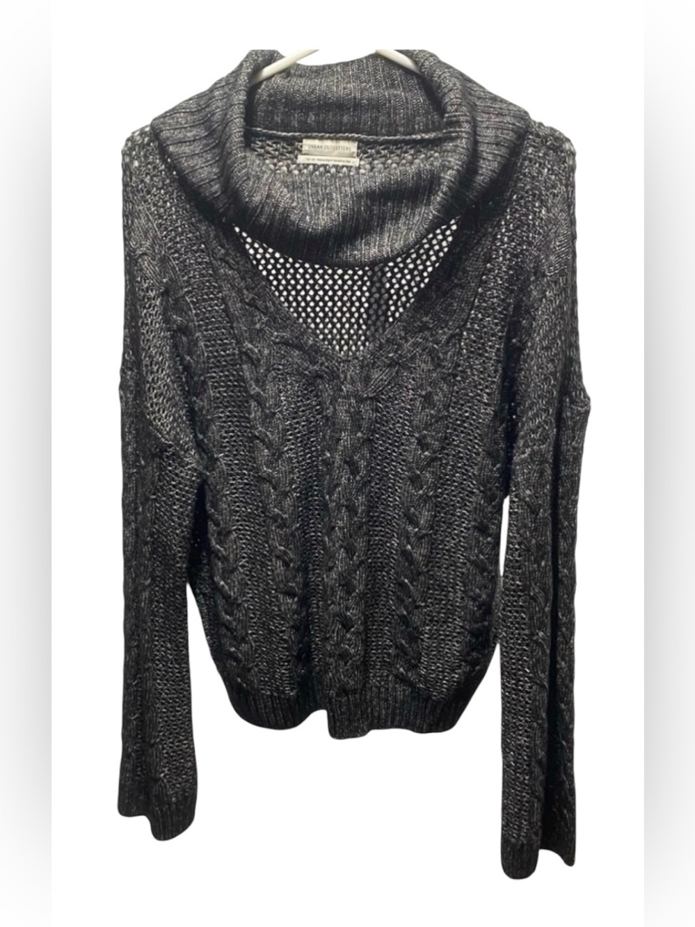 Urban Outfitters Cable Knit Cut-Out Cowl Neck Sweater size Medium‎